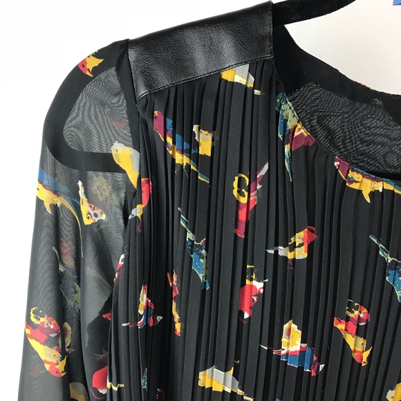 Mina UK Ophelia Pleated Sheath Bird Dress - Picture 4 of 8